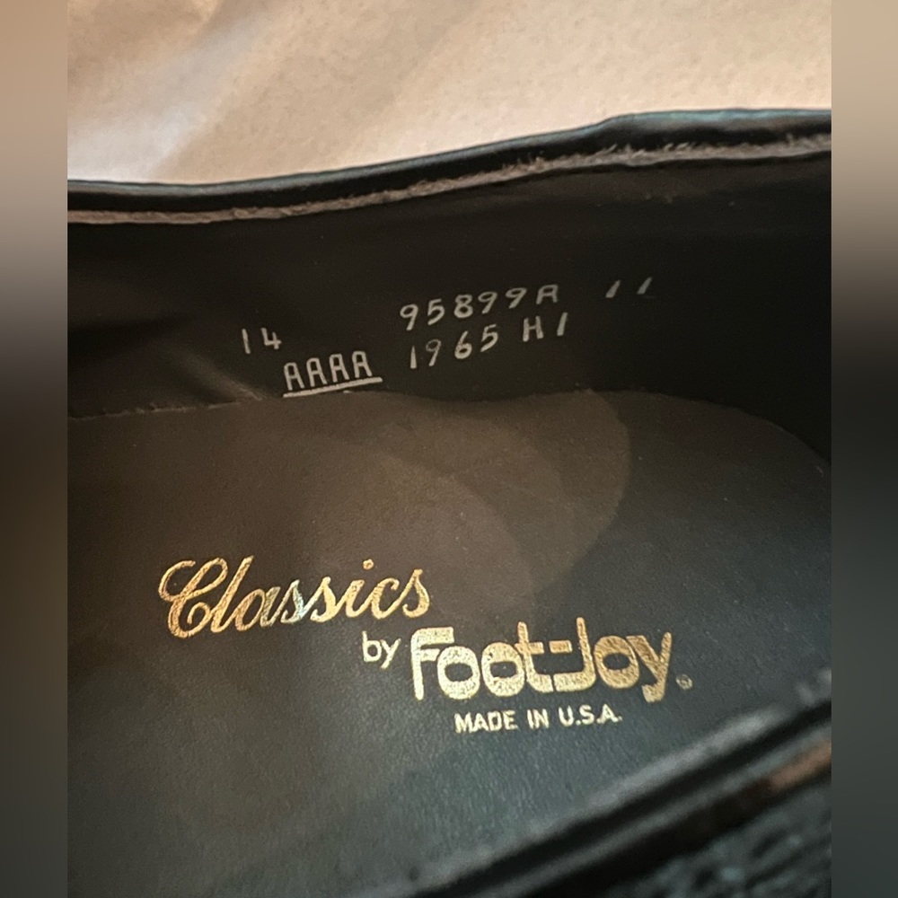 Vintage Footjoy Classics Genuine Sharkskin Oxford Shoes Size 14 - Picture 14 of 14